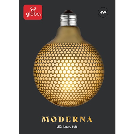 Globe Electric Globe Electric Moderna G40 E26 (Medium) Filament LED Bulb Amber Soft White 40 Watt Equivalence 1 pk 35042